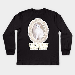 Cat queen Kids Long Sleeve T-Shirt